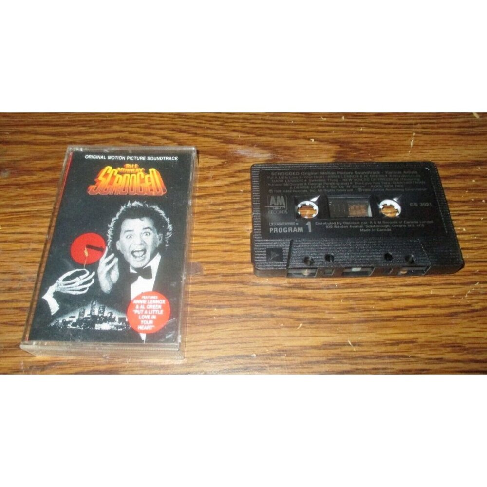 Scrooged Original Soundtrack on cassette (A & M Records Canada, 1988)